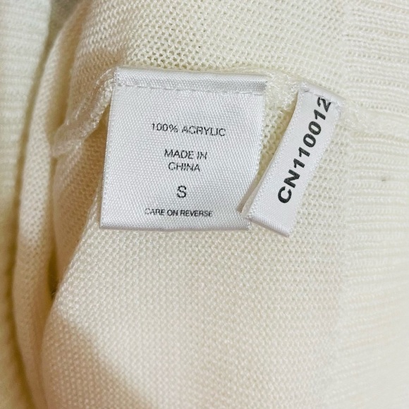 New York & Company Cold Shoulder Stripped Top Small Black/White Lightweight - Picture 4 of 8